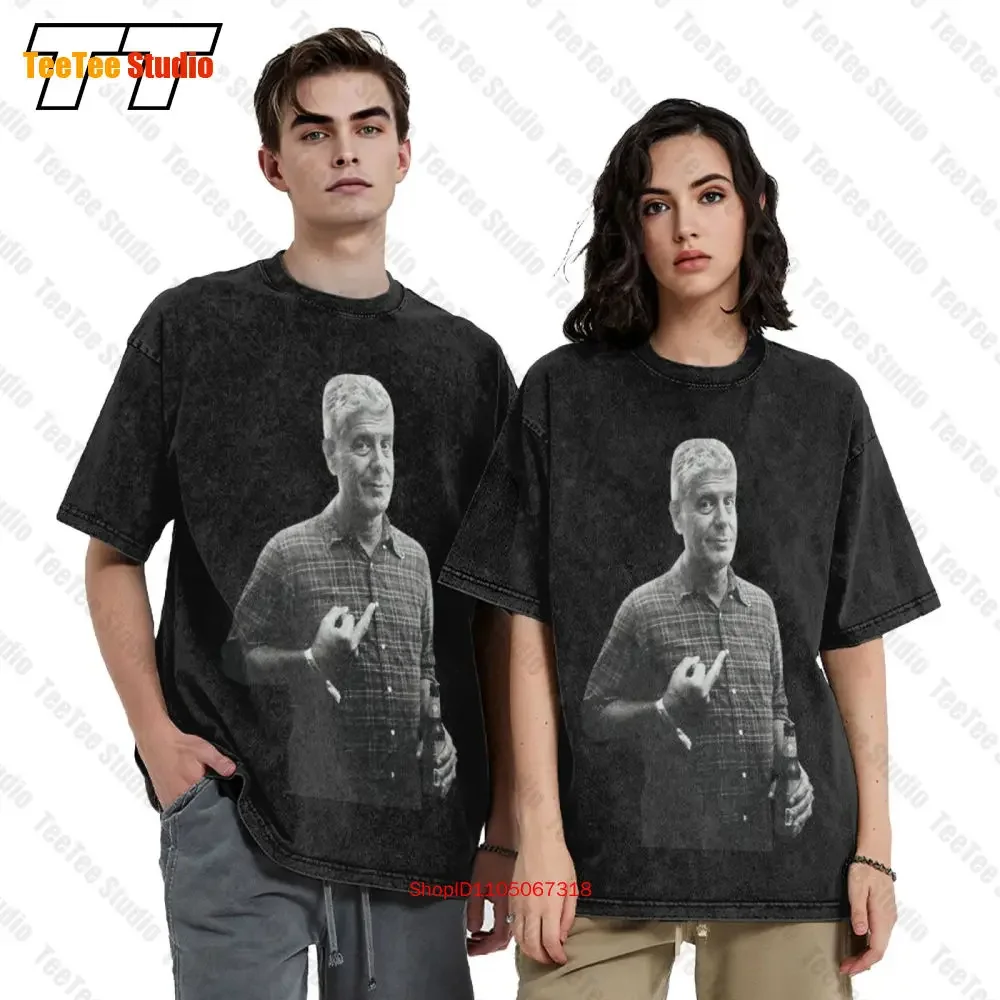 Anthony Bourdain Cook Free Or Die Original Middle Finger The X Files Vintage Oversized T-Shirt I8LP