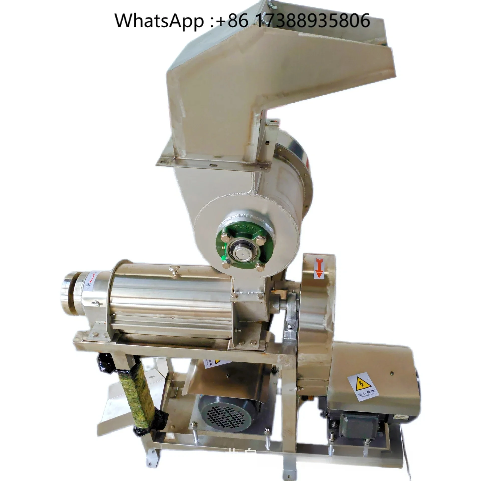 Commercial Multifunctional Pineapple Crushing Juicer Dragon Fruit Guava Plum 304 Stainless Steel Spiral Press 1.5KW