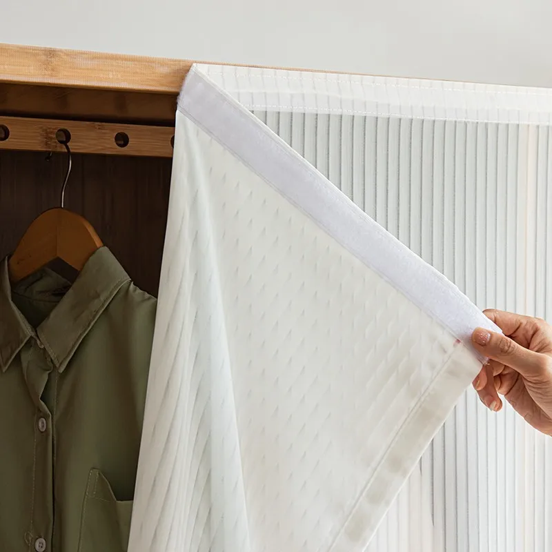 Schrankvorhänge, Schranktüren, Schränke, Bücherregale, Kleiderschränke, Aufbewahrungsregale, Türvorhänge, transparente Vorhänge, kurze Küchenvorhänge