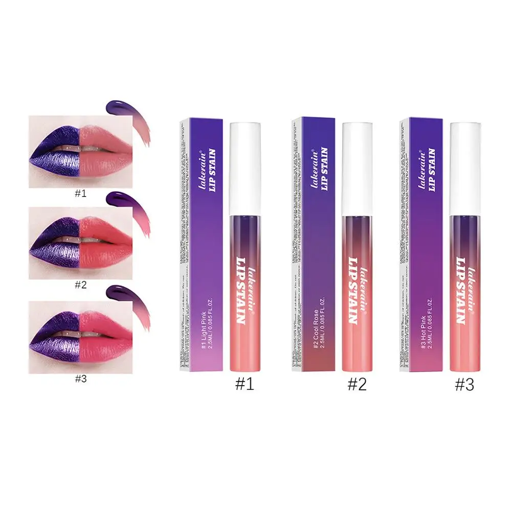 3 สี Lip Stain Peel Off Outline Contour Tattoo Lip Liner Matte Nude สีชมพูกันน้ําฉีกขาด Natural Lip Tint แต่งหน้า