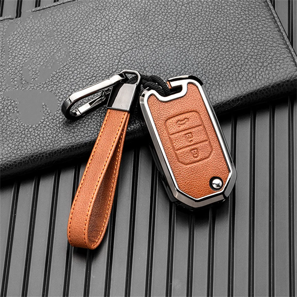 Car Key Fob Pocket Cover Case For Honda Civic CR-V HR-V Accord Jade Crider Odyssey 2015- 2018 Remote Protector Accessories