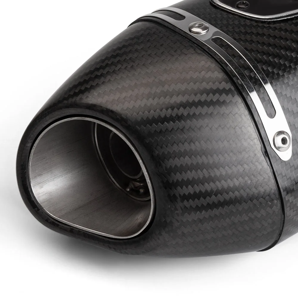 Universal 51MM motorcycle exhaust R77 muffler with DB Killer For MT09 MT07 R3 ZX4R ZX6R Z400 CBR500R 150CC GSXR150 RS660 F900R
