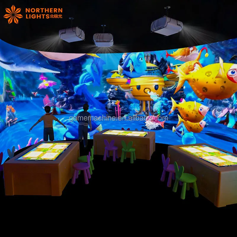 AR Magic Painting Interactive Projector Wall Touch Screen Game For Amusement Park
