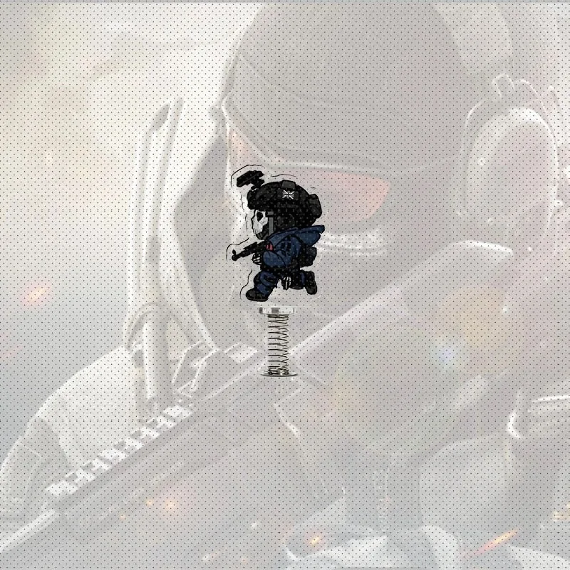 لعبة Call of Duty المتنقلة جندي محيطي من الأكريليك موسيقى الروك الربيعية Q نسخة سيارة بشرية تهز زخرفة سطح المكتب