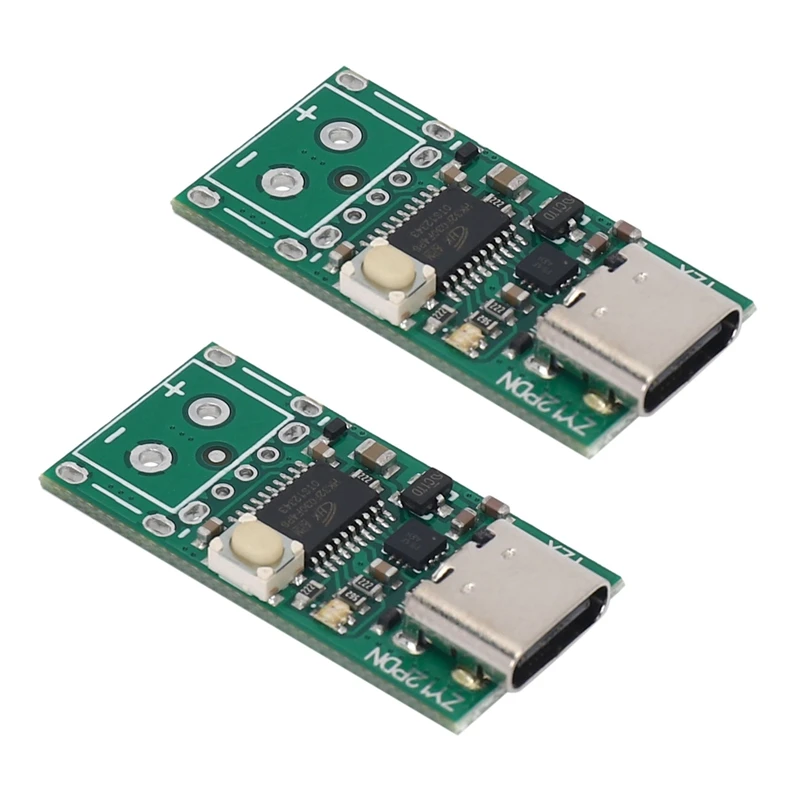 2X USB-C PD2.0/3.0 To DC Converter Power Supply Module Decoy Fast Charge Trigger Poll Polling Detector Tester(ZY12PDN)