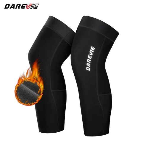 DAREVE Calentadores de piernas de ciclismo para hombre, mallas térmicas antideslizantes para ciclismo, anti UV, absorben la humedad, de secado rápido, para invierno