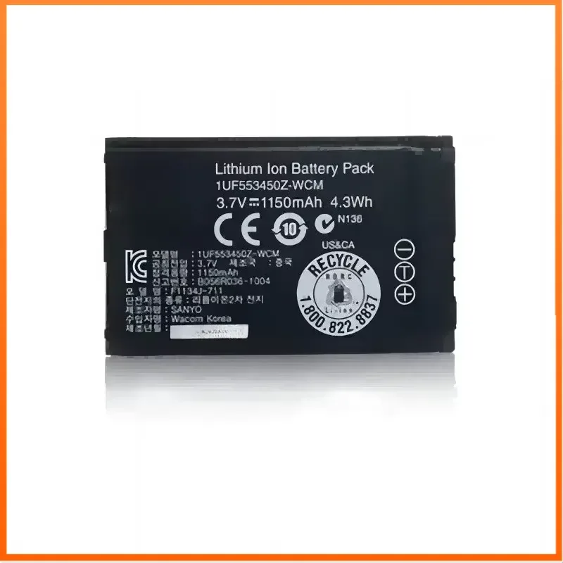 3.7V 1150mAh ACK-40403 1UF553450Z-WCM Graphics Tablet Battery for Wacom Bamboo 680 480 PTH651 Battery