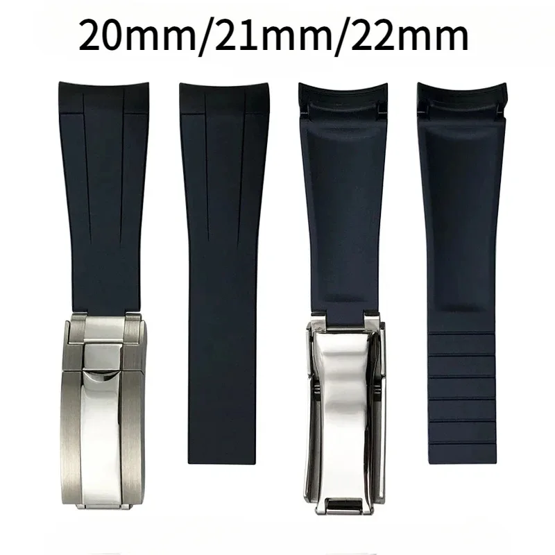 Submariner Daytona Yacht Master GMT Sports Diving Watch Strap 21mm 22mm 20mm Rubber Silicone Watchband for Rolex