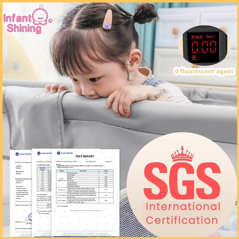 Parque infantil brillante para niños con Protector de espuma, parque infantil para bebés, valla de seguridad para bebés, parque infantil para niños