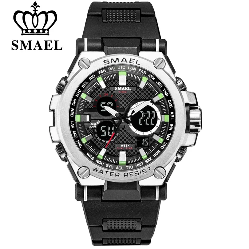 

SMAEL Men Outdoor Sports Watches Fashion Waterproof LED Multifunction Digital Wristwatches Quartz Watch Clock Relogio Masculino