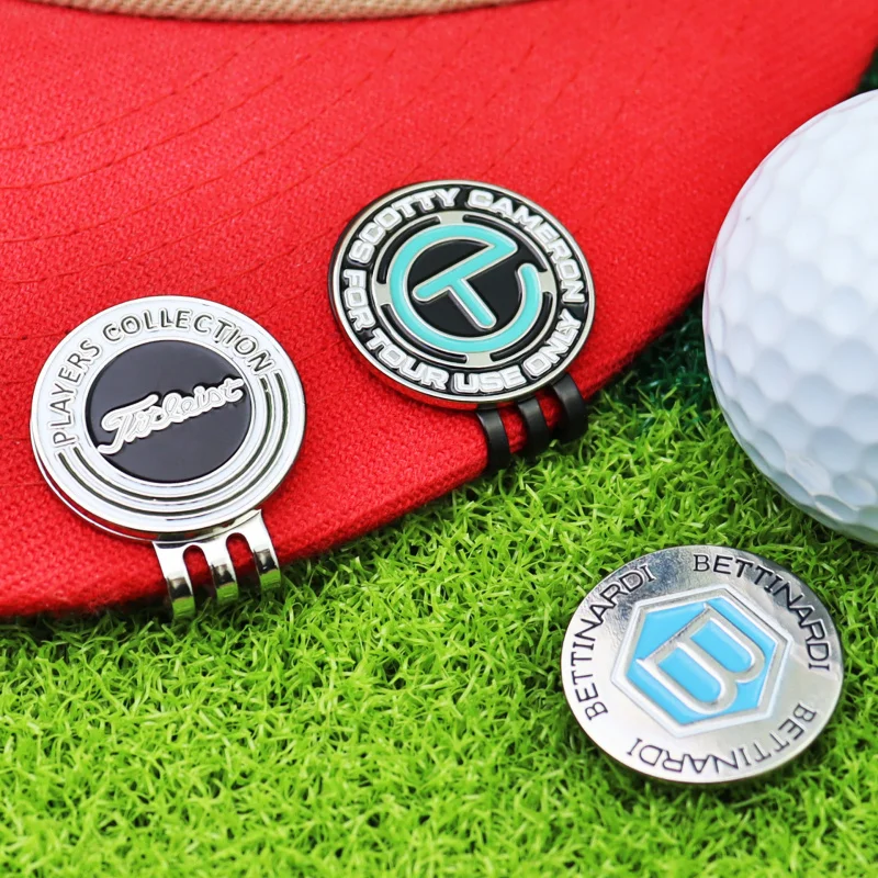 Magnetic Golf Ball Marker Hat Clip Metal Alloy Mark