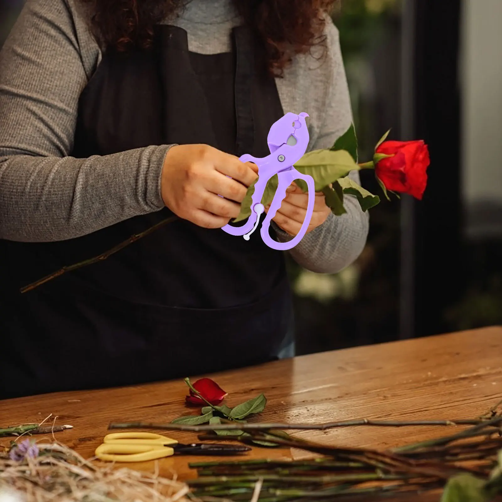 

Fresh Flower Thorn Remover Upgraded Rebound Design Pruning Shears For Flowers Garden Tools Floral Trimmer Stem Cutter