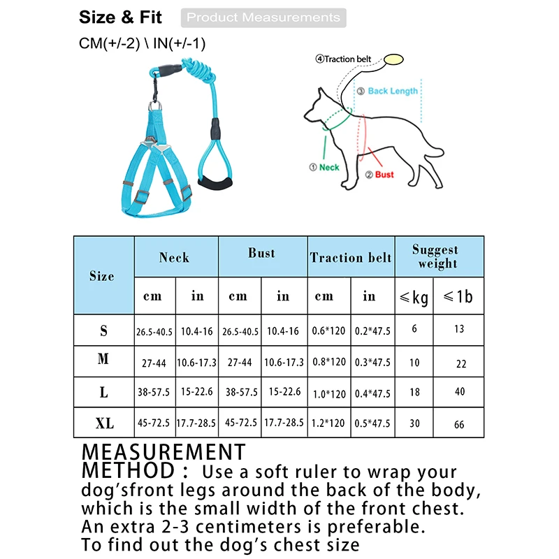 1Set Dog and Cat Leash I-shaped Chest Strap Cat Leash for Taking Cats and Dogs Outside