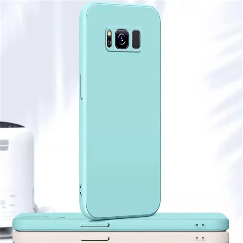 Original Liquid Silicone Case for Samsung Galaxy S8 S9 S10 S10E Soft Candy Back Cover S8Plus S9Plus S10Plus S20 S21 Plus