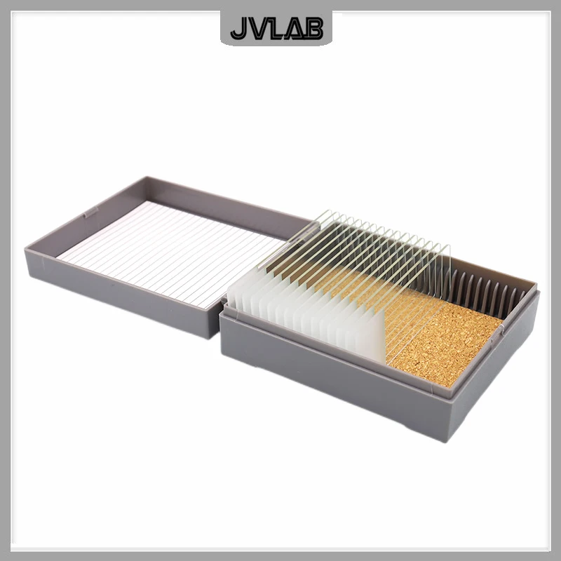 Bio Slice Box Microscope Slide Storage Box Biological Pathology Plastic Slice Cassette up to 25 Slides ABS Solide Holder 10 PCS
