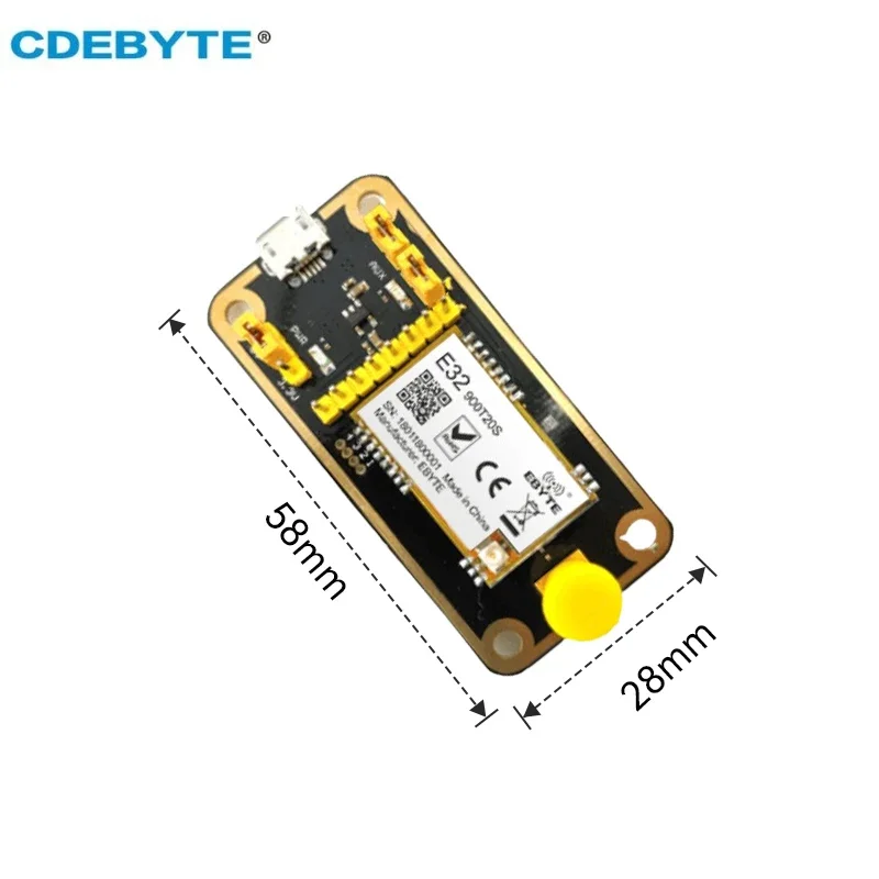 CDEBYTE LoRa 868MHz 915MHz IOT Transmitter Receiver Test Board E32-900TBL-01 with E32-900T20S Module Antenna USB Cable