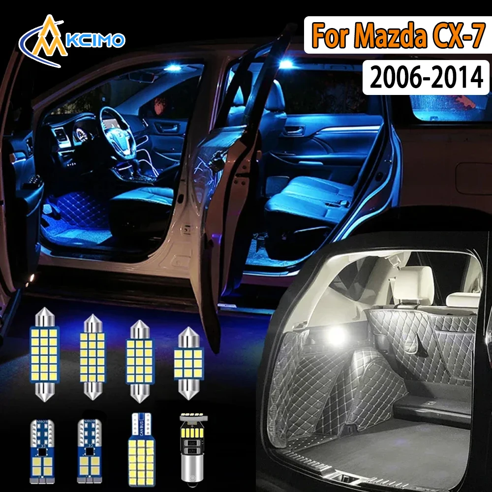 

For Mazda CX-7 2006 2007 2008 2009-2014 Canbus LED Interior Light Kit Super Bright Dome Map Door Lights Easy Install Bulbs Set