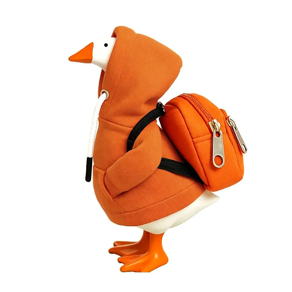 Funny 7 Inch Goose Outfits Hoodies Soft Solid Color Mini Porch Goose Hoodies Tabletop Goose Costume for Table Decoration