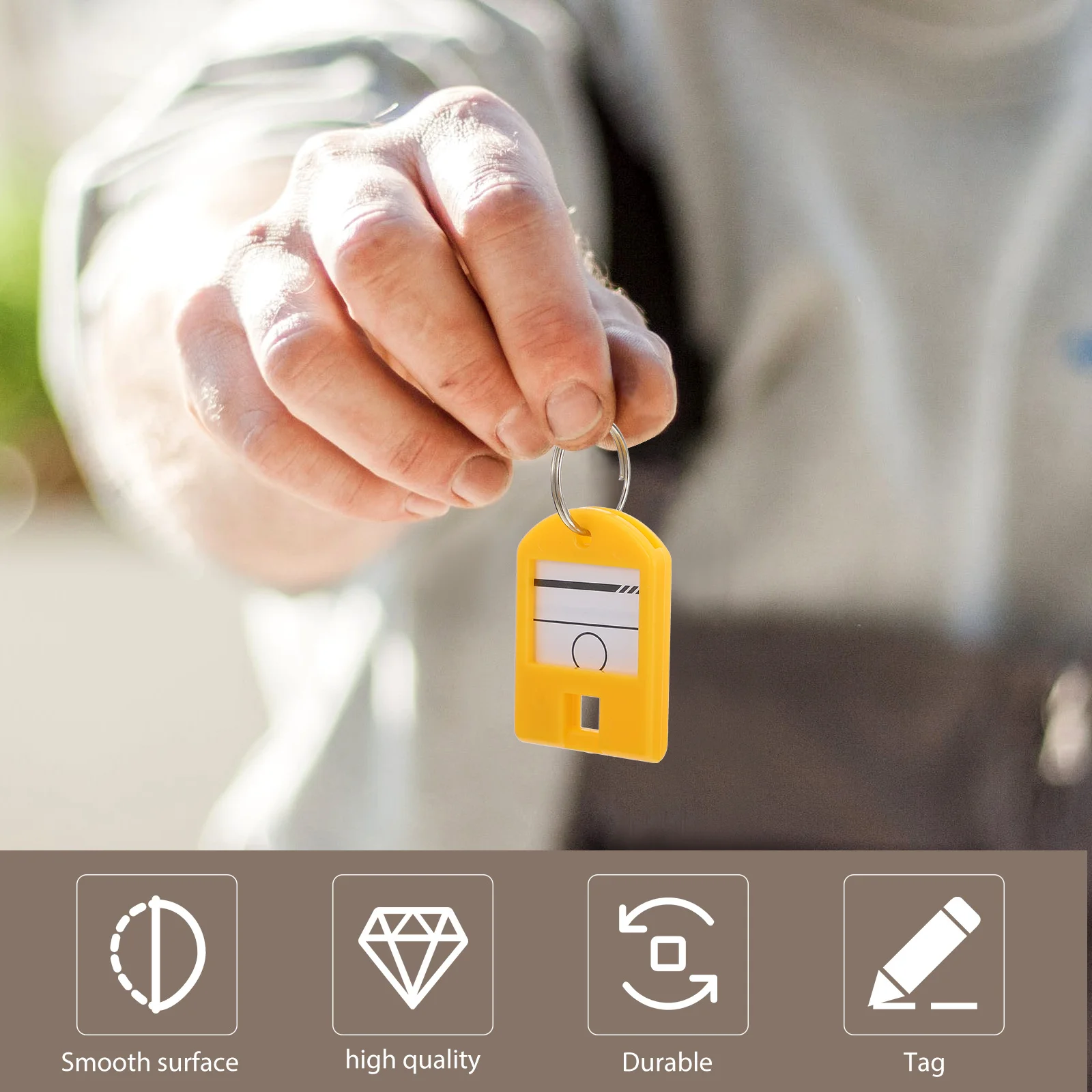 50 قطعة تسميات المفاتيح البلاستيك معرف العلامة الأمتعة معرف سبليت الدائري لفندق رياضة ساونا النوم رقم اسم العلامة التبعي #3