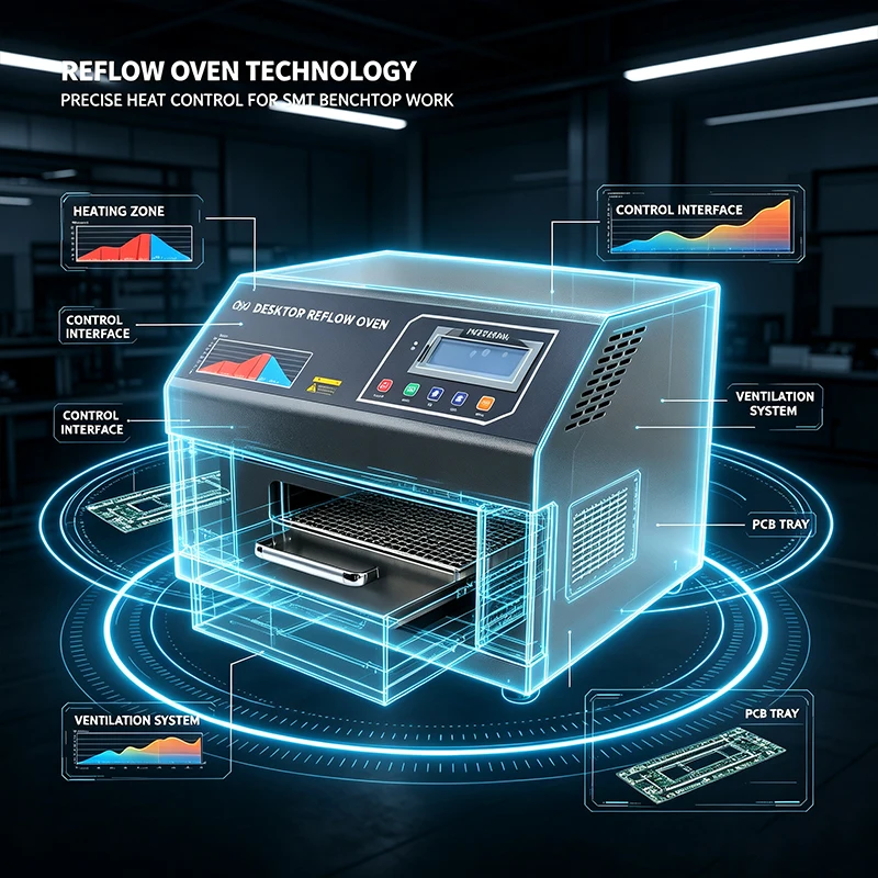 Programmable Mini Reflow Soldering Oven 700w 110v 220v Reflow Oven Reflow Machine