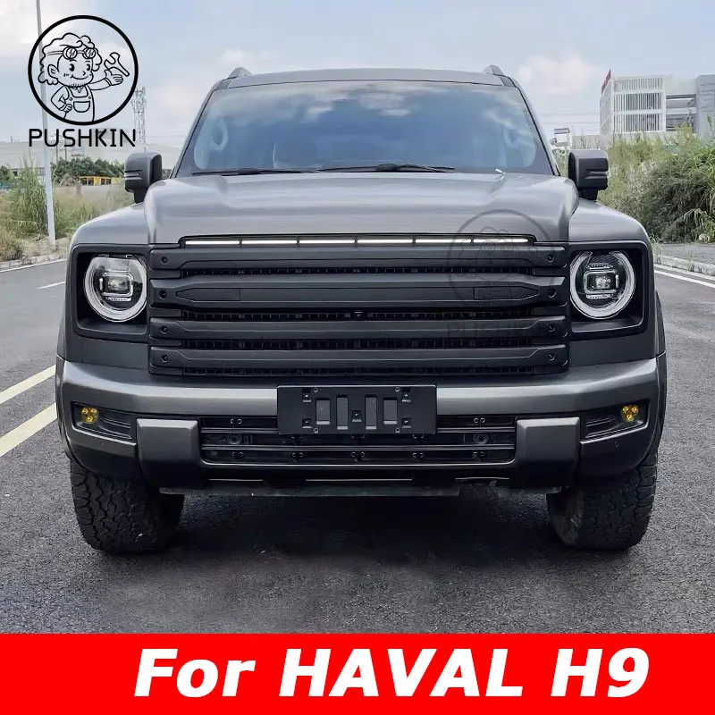 

For Haval H9 2nd MKII 2024 2025 Front Face Racing Grille Net Insect Proof Mesh Cover Car Styling Accessories Exterior Sticker