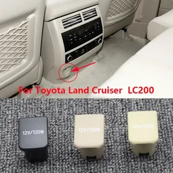 For Toyota Land Cruiser LC200 2008-2020 Car Interior Armrest Box Cigarette Lighter Cover Power Socket Protection Cap Lid