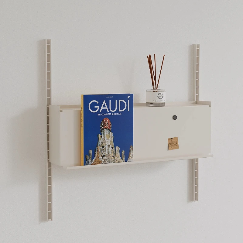 

Iron Wall Magazine Rack Magnetic Newspaper Holder for Living Room Modern Floating Bookshelf Multi-functional Storage Display