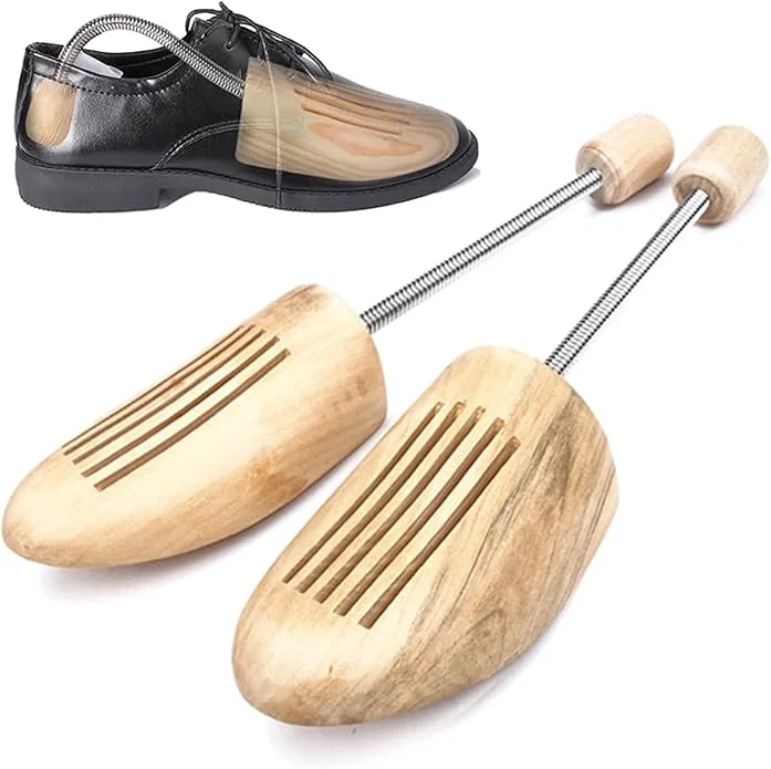 Solid Wood Spring Shoe Trees - Anti Deformation Stretcher for Men Women - Internal Shaping Anti Wrinkle Shoe Lasts 2Pcs/4Pcs