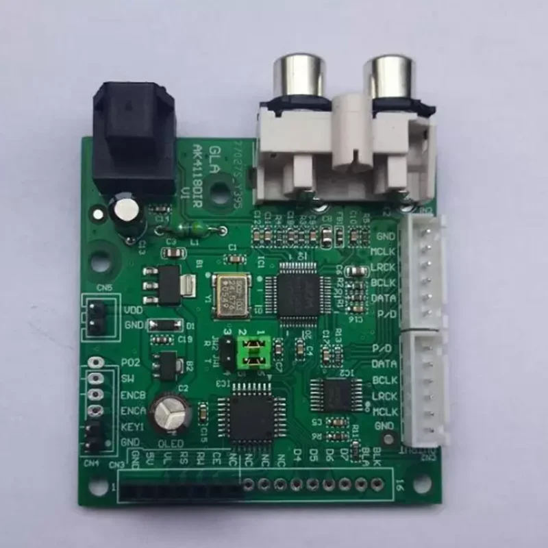 AK4118 Digital Receiver Module, Software‑Controlled, Optical Fiber Coaxial I2S Digital Input