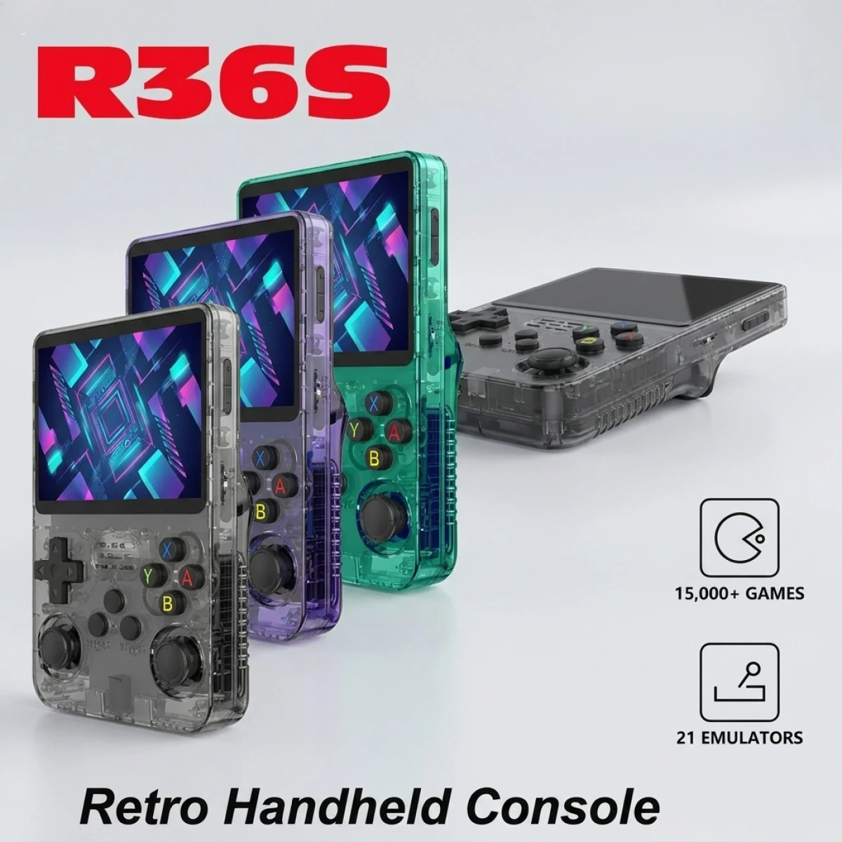 

R36S Handheld Game Console 3.5Inch IPS Screen 64G Classic Retro Games Consoles Portable Pocket Video Game Player