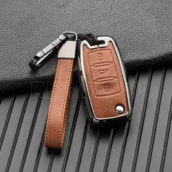 Funda para llave de coche, bolsa para Volkswagen VW Golf 3 4 5 6 Mk4 Mk6 Passat B5 B6 B7 B8 Cc Polo Tiguan Mk2 Touran Jetta 6 Bora Mk6