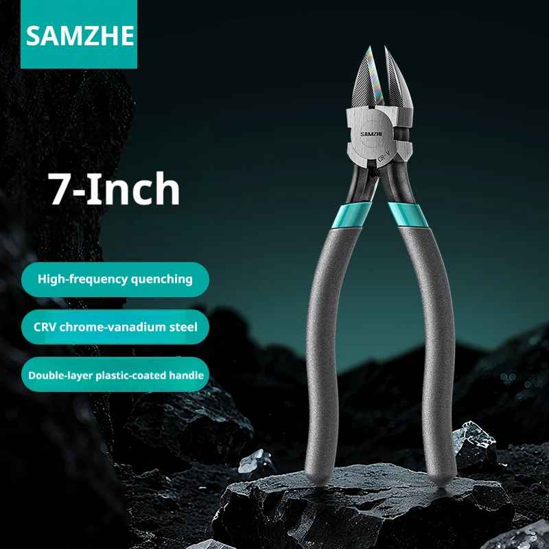 SAMZHE 5/6/7 Inch Multifunctionele Tangen Watermond Tangen Diagonaal Kniptang Draad Strippen Tool Cutter Kabel Nipper Te