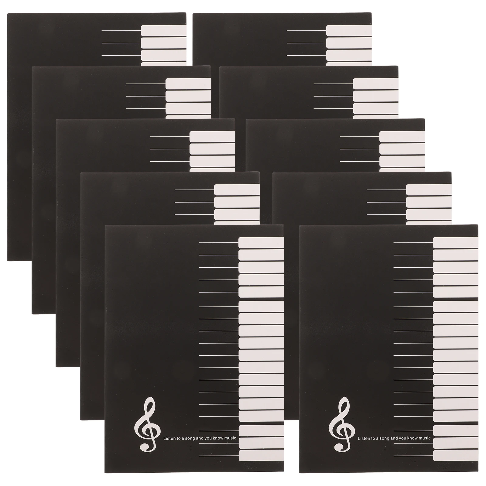 

10 pcs Stave Book Creative Music Composition Notebook Portable Guitarist Supplies Manuscript Paper Sheet Music Classic Size