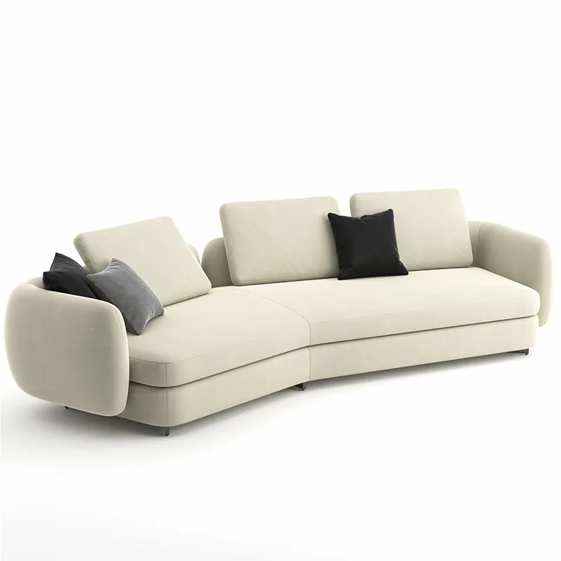 Sofa model room villa living room large flat curved special-shaped sofa