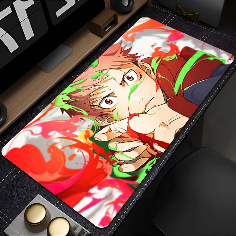 

Fashion Brand Anime Mousepad Desk Mat Office PC Computer Accessories Mouse Pad Gaming Jujutsu Kaisen Yuji Senior Keyboard Pad