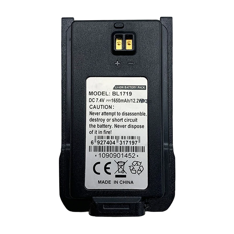 

BL1719 for HYT TC-508 TC-500S TC-585 TC-560 TC-510 Two Way Radio Battery BH1104 BH1106 BH1301 7.4V 1650mAh Li-Ion Battery