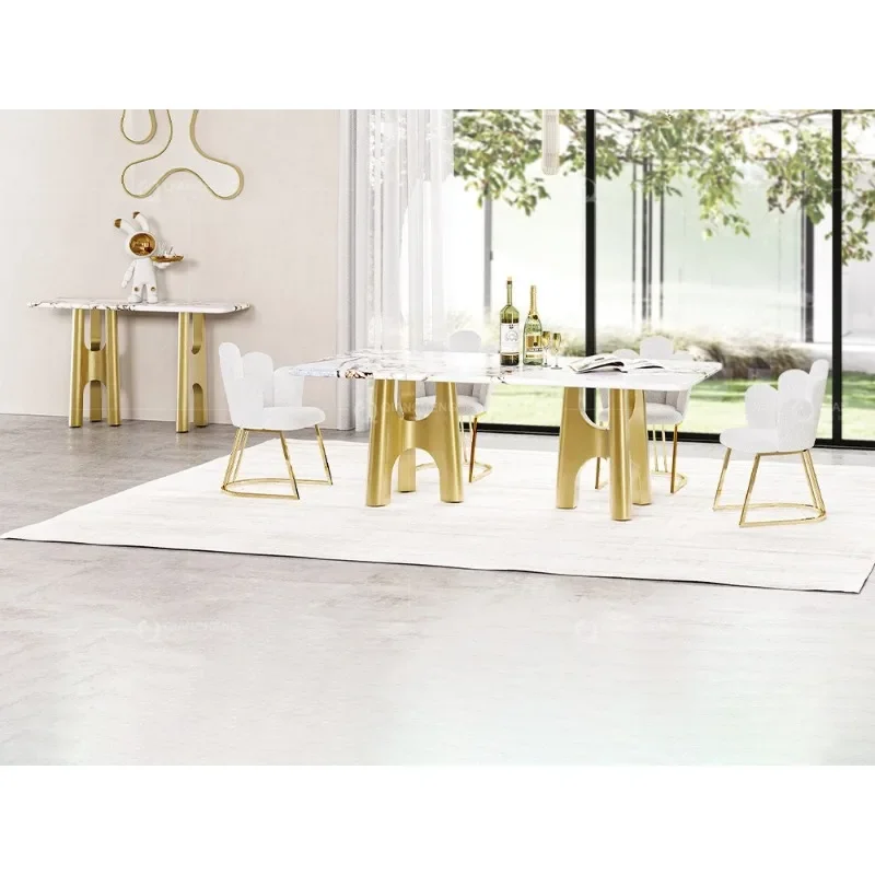 Marble Dining Table Luxury Mansion Villa Restaurant Home Dining Table