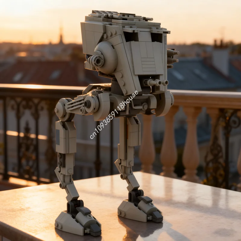 

433 шт. MOC ST Walker Star Battle Model, строительные блоки, архитектура, сделай сам, креативный рождественский подарок, идея, игрушка, образовательный кирпич для детей