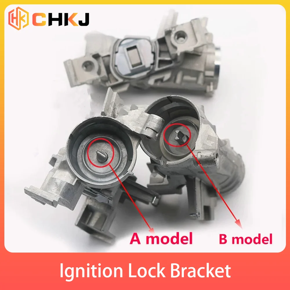 CHKJ-cerradura de encendido para coche, soporte de bloqueo de encendido para VW, Volkswagen, Skoda, Audi, Base de interruptor de encendido,