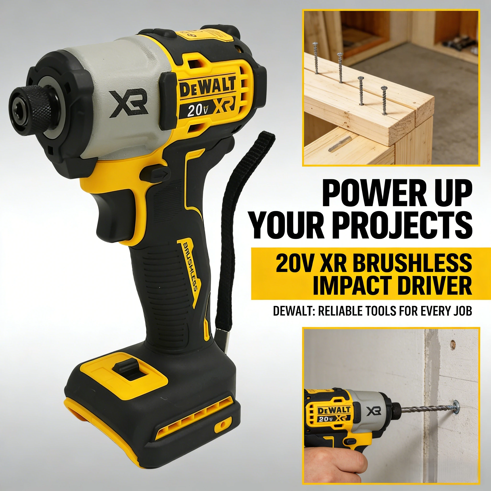DEWALT DCD845 20V Brushless Cordless Impact Driver | Professional Electric Screwdriver for Metal & Woodworking （only machine）