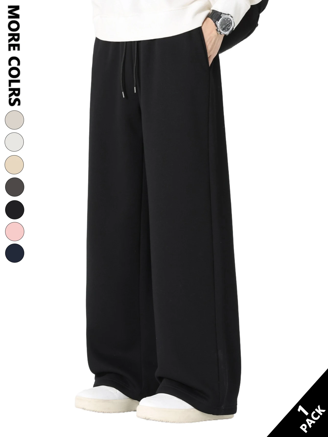 Men's Solid Color Casual Pants, Comfortable and Breathable, Straight-Leg for a Neat Look, Suitable for Daily Commuting, Casual Dates, Gatherings with Friends, Weekend Trips, Street Wear, and Short Trips