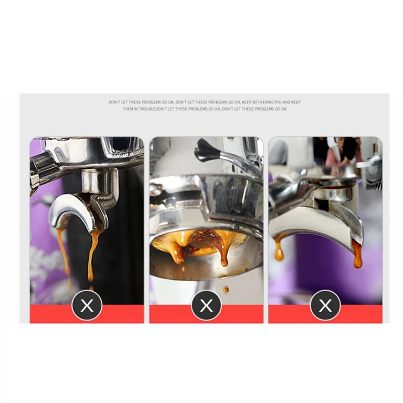 เครื่องกวนผงเอสเปรสโซเข็มสแตนเลสสำหรับชงกาแฟด้ามไม้เครื่องชงกาแฟแบบ2X