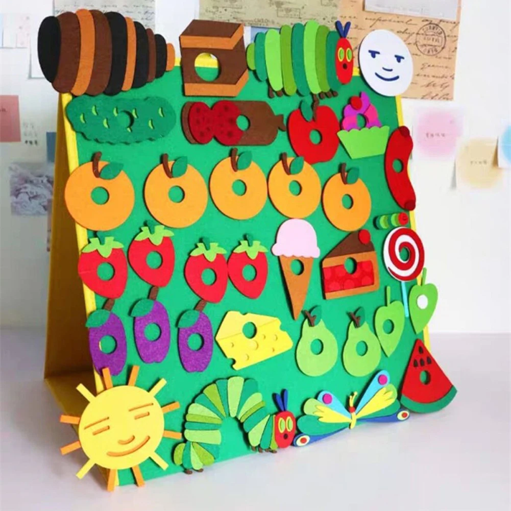 Hot Sell Hungry Caterpillar Performance Props Felt Toys English Picture Books Teaching Aids Interactive Hungry Caterpillar Toy - Image 2