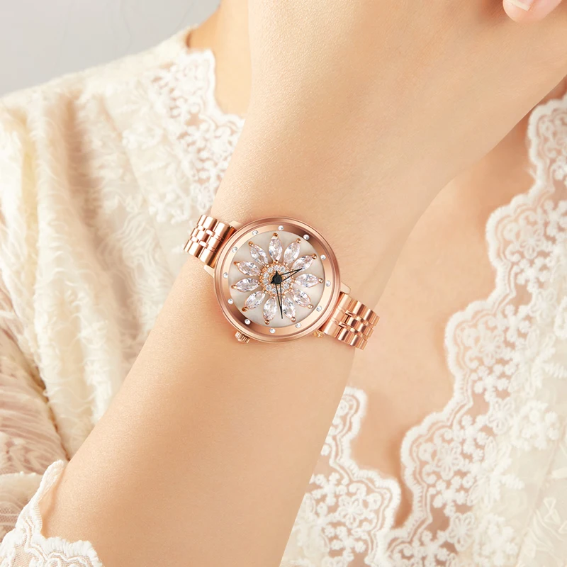 Luxury Women Quartz Watch Light Luxury Niche Watch Fashion Watches Clocks Women Wristwatch Waterproof Solid Steel Band montre