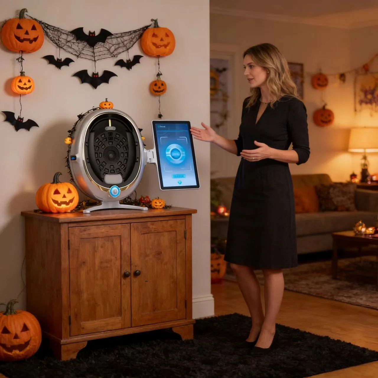 

Профессиональный анализатор кожи лица с 21,5-дюймовым экраном, 14 показателями, AI-анализом морщин и 3D-анализом кожи Bitmoji