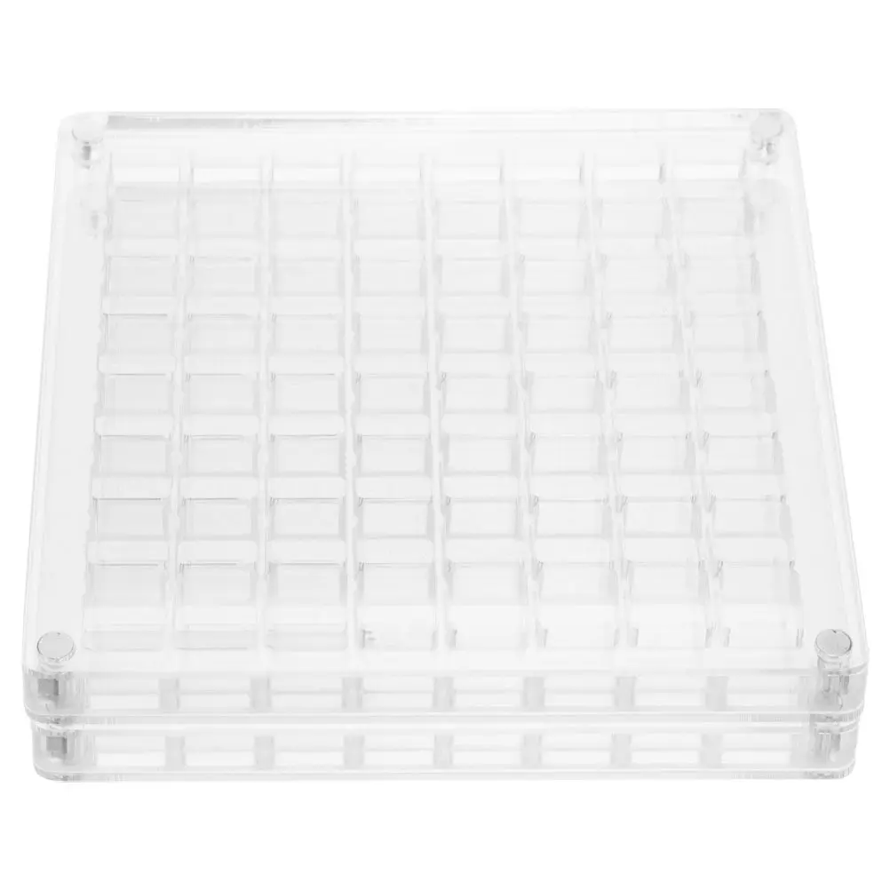 2Pcs Clear Acrylic Seashell Display Box Shell Storage Container for Seashell Collection Nail Charm Organizer Mini Stone
