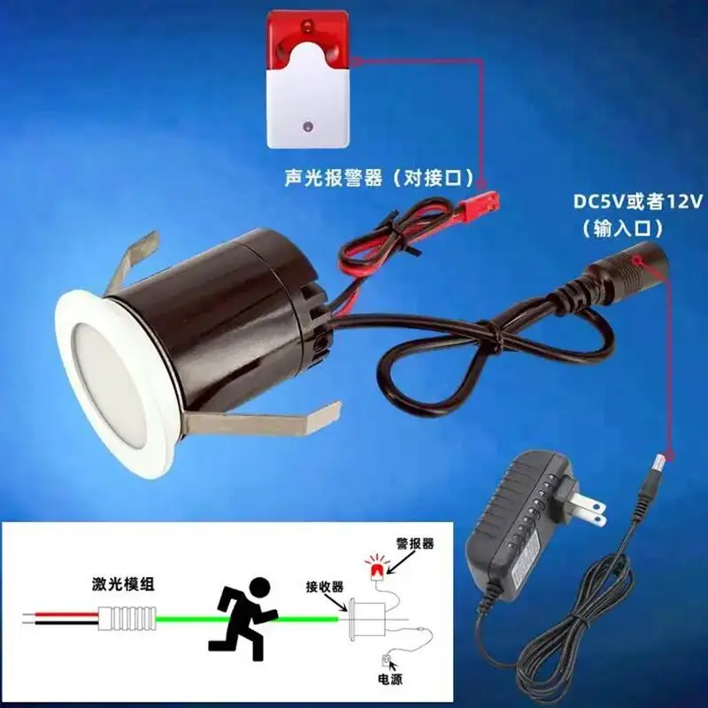 ZhonNa 532nm Green Laser Module Escape Room Games Dual Chip Wide Area Receiver Sound Light Alarm Tools and Tool Parts OEM Kit LD