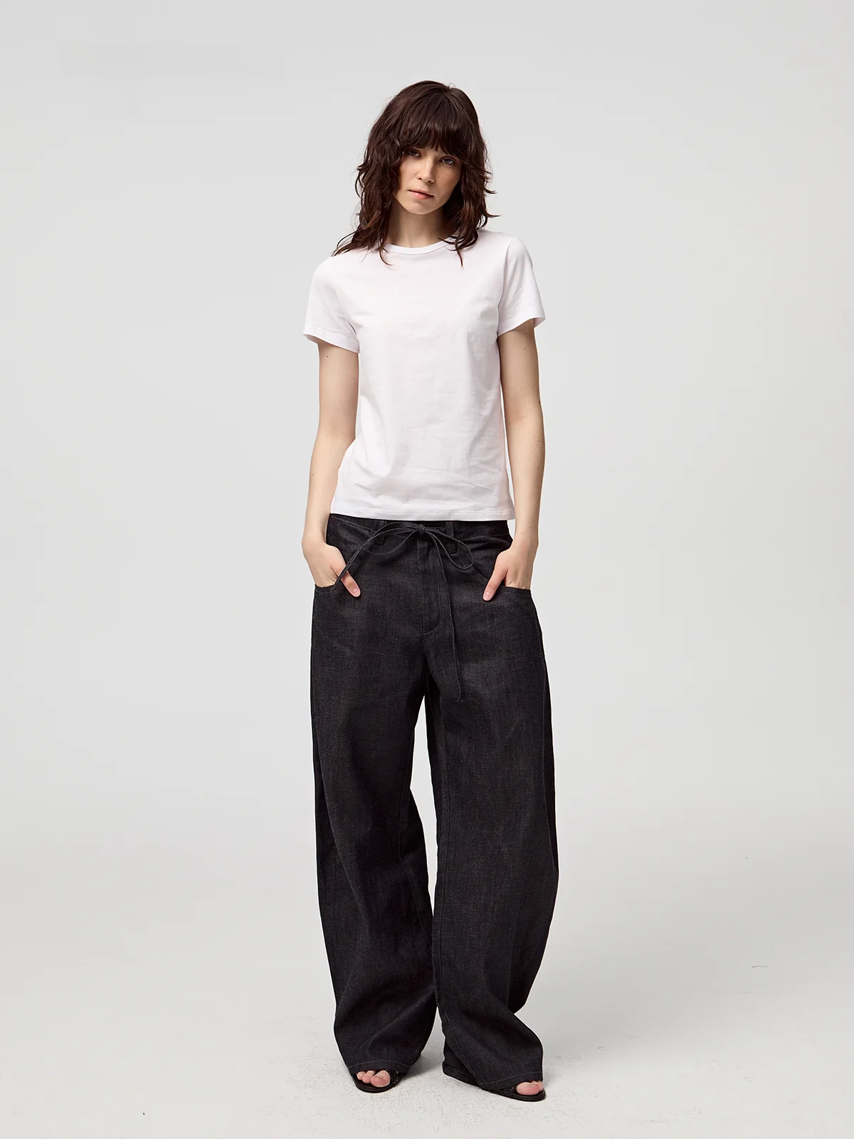 

Женская футболка EMM Box02 Slim Fit, повседневная, из чистого хлопка, комфортная, дышащая, с круглым вырезом, укороченная