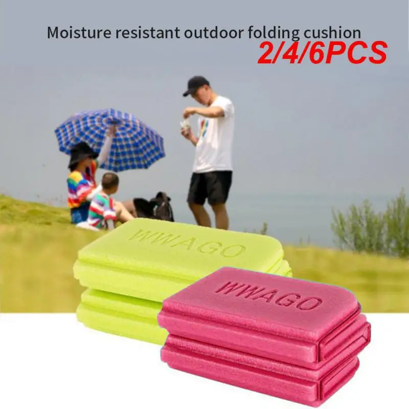 2/4/6PCS Camping Cushion Cold Insulation Good Elasticity Practical Portable Park Picnic Cushion Camping  Mat Moisture-proof