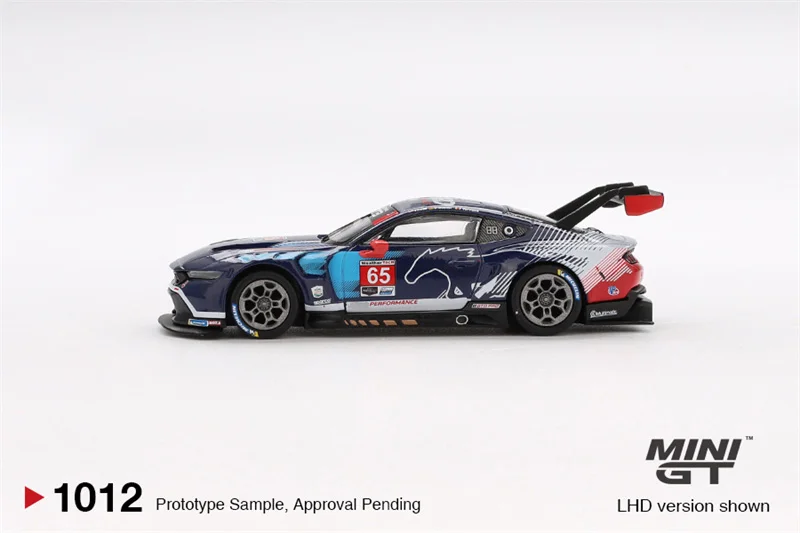 *Przedsprzedaż* MINI GT 1:64 Mustang GT3 # 65 Multimatic Motorsports 2024 IMSA Daytona 24 Hrs Model Samochodu Wyścigowego z Odlewu